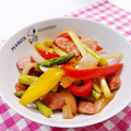 2525招き猫's cooksnap of when they made アスパラと新玉ねぎとソーセージの炒め物.