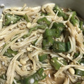 ryourinana's cooksnap of when they made レンジで簡単♬えのきオクラのマヨポン和え.