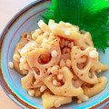 ☆３匹の子ぶた☆'s cooksnap of when they made 蓮根のからし醤油天かす和え.