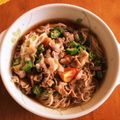 のあぐ's cooksnap of when they made 豚バラとオクラ☘️旨つゆ温そうめん.