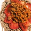＊にょにょん＊'s cooksnap of when they made 夏の朝蕎麦！トマキム納豆蕎麦.