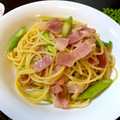 Chiru♥'s cooksnap of when they made ♡アスパラとベーコンの簡単和風パスタ♡.