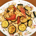 しゅがーなっつ's cooksnap of when they made ズッキーニとササミとトマトのバジル炒め.