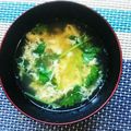 とっくんとっちん's cooksnap of when they made 三つ葉のふわふわ卵お吸い物.
