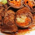 saorin7's cooksnap of when they made 人参、子大豆もやし、チーズの肉巻き.