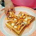 まゆこ♡'s cooksnap of when they made おろし人参と海苔の佃煮のチーズトースト.