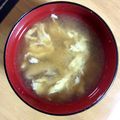 海天藍's cooksnap of when they made 椎茸と卵の味噌汁.
