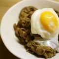 maruru-nn's cooksnap of when they made 牛こま切れ肉のすき焼きソテー　半熟卵添え.