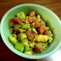 ナツリツパパ's cooksnap of when they made まぐろとアボカドのユッケ風.