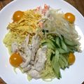 sunnnnny's cooksnap of when they made レンチンで♪サラダチキンどっさり冷し中華.
