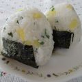 ふたごっち's cooksnap of when they made たくあんと大葉のごま油☆おにぎり.