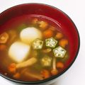 モイモイ♡'s cooksnap of when they made おくらとなめこのお吸い物.