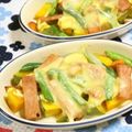 mmameco's cooksnap of when they made かぼちゃ・ベーコン・いんげんのチーズ焼き.