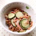 まこさんど's cooksnap of when they made きゅうりとカニかまの納豆あえ♪.