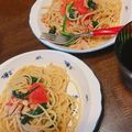なっち７３'s cooksnap of when they made ツナとトマトとほうれん草のパスタ.