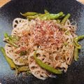 モモファム's cooksnap of when they made 甘長唐辛子のごま油いため.