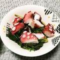 ♪快適一人暮らし♪'s cooksnap of when they made モロヘイヤとたこのポン酢和え.