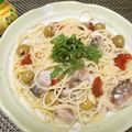 ジョングレ's cooksnap of when they made 秋刀魚とドライトマト☆パスタ.