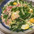 みー３２'s cooksnap of when they made 水菜とカニカマと卵のツナマヨサラダ.