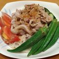 ＊amor＊'s cooksnap of when they made 豚しゃぶ豆乳だれ素麺♪.