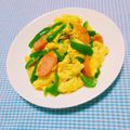 まあまま☆0403's cooksnap of when they made ピーマンとウインナー卵炒め.