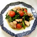あっこ姉's cooksnap of when they made つるむらさきと鶏もも肉のニンニク炒め.