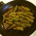 yoken201's cooksnap of when they made ハンバーグのタネで「しし唐辛子の肉詰め」.