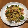 はっちゃん☆ミ's cooksnap of when they made 夏野菜のペペロンチーノ.