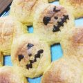 ニシコママ's cooksnap of when they made 30分で完成？不思議パンの南瓜メロンパン.