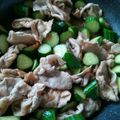 momoazeru's cooksnap of when they made 楽々☆豚肉とキュウリの梅炒め.