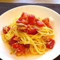 ひこーきboon's cooksnap of when they made トマトとツナの冷製パスタ.