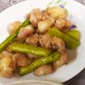 とまとちゃん★'s cooksnap of when they made ◆ヤゲン軟骨とアスパラの美肌向上↑炒め◆.