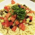 KAAASM's cooksnap of when they made なすとトマトの冷製パスタ.