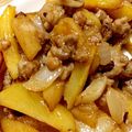 はらピーナッツ's cooksnap of when they made じゃがいもとひき肉のｵｲｽﾀｰﾏﾖ炒め.