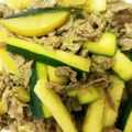 のりきんぎょ's cooksnap of when they made ズッキーニと牛こまのわさび炒め.