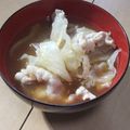きらり流れ星's cooksnap of when they made サバ缶舞茸味噌汁.