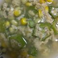 ゴーヤンパクチー's cooksnap of when they made 栄養満点＊オクラと卵の彩りスープ.