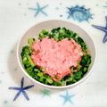 ももちゃんのれしぴ's cooksnap of when they made ♡ハートのネギトロ丼♡.