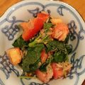 食いしん坊山ガール's cooksnap of when they made モロヘイヤとトマトとツナの酢の物.