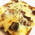 ムーヒツジ's cooksnap of when they made 焼き鳥缶で、照り焼きトーストピザ。.