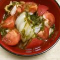 むぴょこぴょこん's cooksnap of when they made トマト・キムチ・めかぶ　混ぜるだけサラダ.