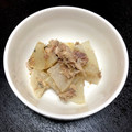 chiroru_25's cooksnap of when they made レンジで簡単☆大根とさば缶和え.
