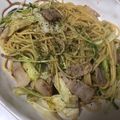 すごめ's cooksnap of when they made 豚バラと春キャベツのポン酢和風パスタ.