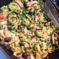 mayutoto's cooksnap of when they made ゴーヤとちくわの卵とじ.