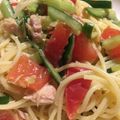 草食べ太郎's cooksnap of when they made ツナとトマトとキュウリの冷製パスタ☆.