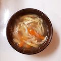 クックL8U9HI☆'s cooksnap of when they made 【おみそ汁】牛蒡と人参の金平風お味噌汁.