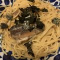 結女都's cooksnap of when they made イワシ缶で簡単♪イワシと梅の和風パスタ＊.