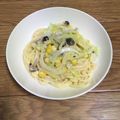 etsuoba's cooksnap of when they made カップスープでクリームパスタ.