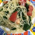 クックA5ZNYK☆'s cooksnap of when they made トマトとモロヘイヤの冷製パスタ.