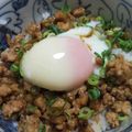 KoriN☆s's cooksnap of when they made 鶏そぼろで★ネギ鶏玉丼.